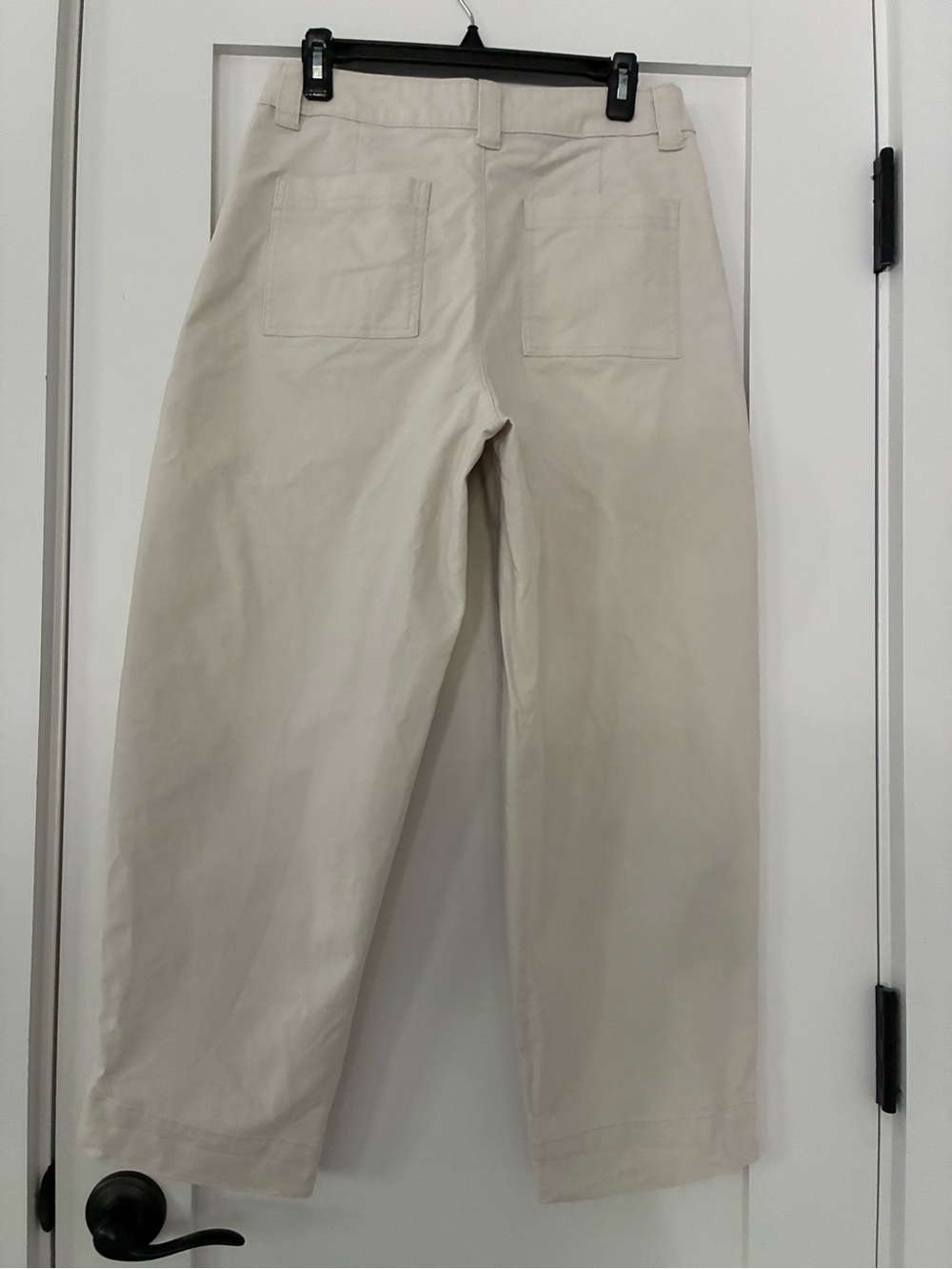 Old Navy Women's Straight-Leg Trousers in Light Cream